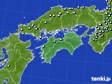 四国地方のアメダス実況(降水量)(2016年02月29日)