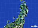 東北地方のアメダス実況(気温)(2016年02月29日)