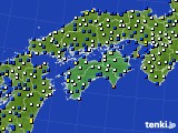 2016年02月29日の四国地方のアメダス(風向・風速)