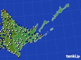 2016年02月29日の道東のアメダス(風向・風速)