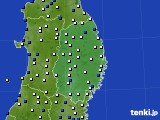 2016年02月29日の岩手県のアメダス(風向・風速)