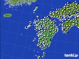 九州地方のアメダス実況(風向・風速)(2016年03月02日)