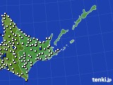 道東のアメダス実況(風向・風速)(2016年03月03日)