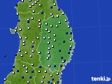 岩手県のアメダス実況(風向・風速)(2016年03月03日)