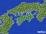 2016年03月04日の四国地方のアメダス(風向・風速)