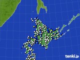 北海道地方のアメダス実況(風向・風速)(2016年03月06日)