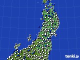 東北地方のアメダス実況(風向・風速)(2016年03月08日)