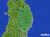 岩手県のアメダス実況(風向・風速)(2016年03月08日)