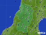 山形県のアメダス実況(風向・風速)(2016年03月08日)