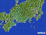 2016年03月09日の東海地方のアメダス(風向・風速)