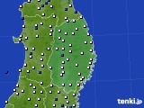 岩手県のアメダス実況(風向・風速)(2016年03月09日)