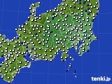 関東・甲信地方のアメダス実況(風向・風速)(2016年03月10日)