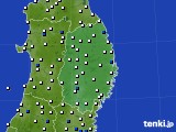 岩手県のアメダス実況(風向・風速)(2016年03月10日)