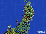 東北地方のアメダス実況(日照時間)(2016年03月12日)