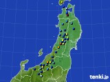 東北地方のアメダス実況(積雪深)(2016年03月13日)