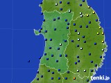 秋田県のアメダス実況(日照時間)(2016年03月13日)