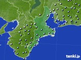 三重県のアメダス実況(降水量)(2016年03月14日)