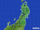 東北地方のアメダス実況(積雪深)(2016年03月14日)