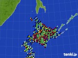 北海道地方のアメダス実況(日照時間)(2016年03月14日)