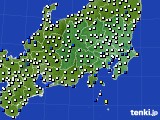 関東・甲信地方のアメダス実況(風向・風速)(2016年03月14日)