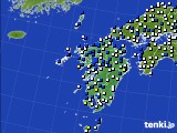 九州地方のアメダス実況(風向・風速)(2016年03月14日)