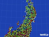 東北地方のアメダス実況(日照時間)(2016年03月15日)