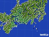 2016年03月15日の東海地方のアメダス(風向・風速)