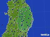 岩手県のアメダス実況(風向・風速)(2016年03月15日)