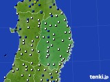 岩手県のアメダス実況(風向・風速)(2016年03月16日)