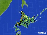 北海道地方のアメダス実況(積雪深)(2016年03月17日)
