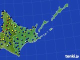 道東のアメダス実況(積雪深)(2016年03月17日)
