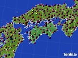 四国地方のアメダス実況(日照時間)(2016年03月17日)