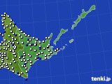 2016年03月17日の道東のアメダス(風向・風速)