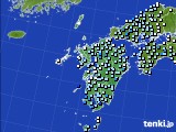 九州地方のアメダス実況(降水量)(2016年03月18日)