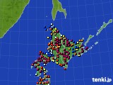 2016年03月18日の北海道地方のアメダス(日照時間)