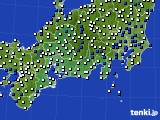 2016年03月18日の東海地方のアメダス(風向・風速)