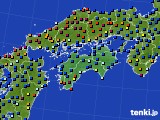 四国地方のアメダス実況(日照時間)(2016年03月19日)