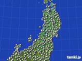 2016年03月19日の東北地方のアメダス(気温)