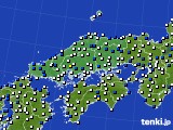 中国地方のアメダス実況(風向・風速)(2016年03月20日)