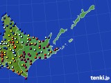 道東のアメダス実況(日照時間)(2016年03月21日)