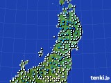 東北地方のアメダス実況(気温)(2016年03月21日)