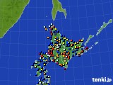 北海道地方のアメダス実況(日照時間)(2016年03月23日)