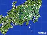 関東・甲信地方のアメダス実況(風向・風速)(2016年03月23日)