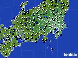 関東・甲信地方のアメダス実況(風向・風速)(2016年03月24日)