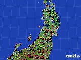 東北地方のアメダス実況(日照時間)(2016年03月25日)