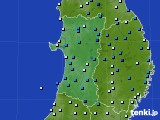 秋田県のアメダス実況(気温)(2016年03月25日)