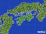 四国地方のアメダス実況(風向・風速)(2016年03月25日)