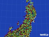 東北地方のアメダス実況(日照時間)(2016年03月27日)