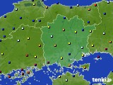 2016年03月27日の岡山県のアメダス(日照時間)