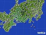 2016年03月27日の東海地方のアメダス(風向・風速)